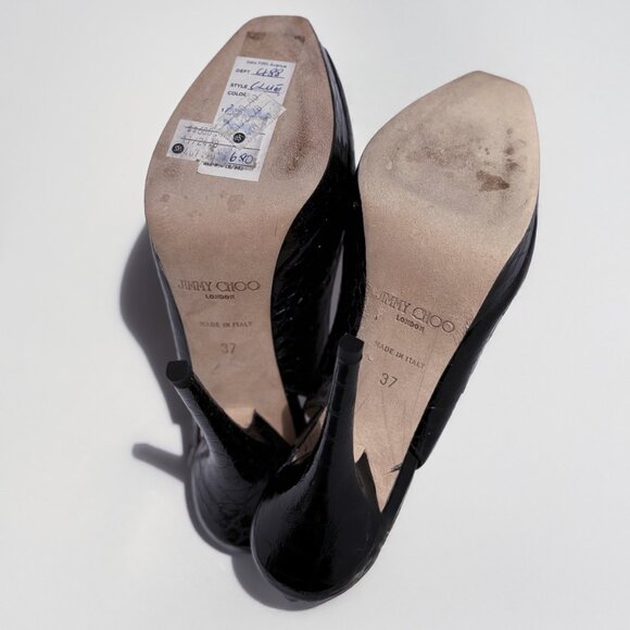 Jimmy Choo Clue Peep Toe Platform Slingback Pumps - Picture 3 of 8